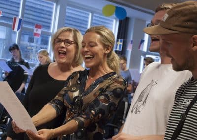 Even the director Nelleke (to the far left), participates in the social events and dinners